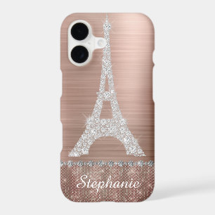 Personalised Girly Rose Gold Diamond Sparkle Paris
