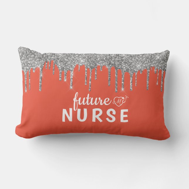 Personalised Glam Nurse Lumbar Pillow (Front)