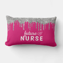Personalised Glam Nurse Lumbar Pillow