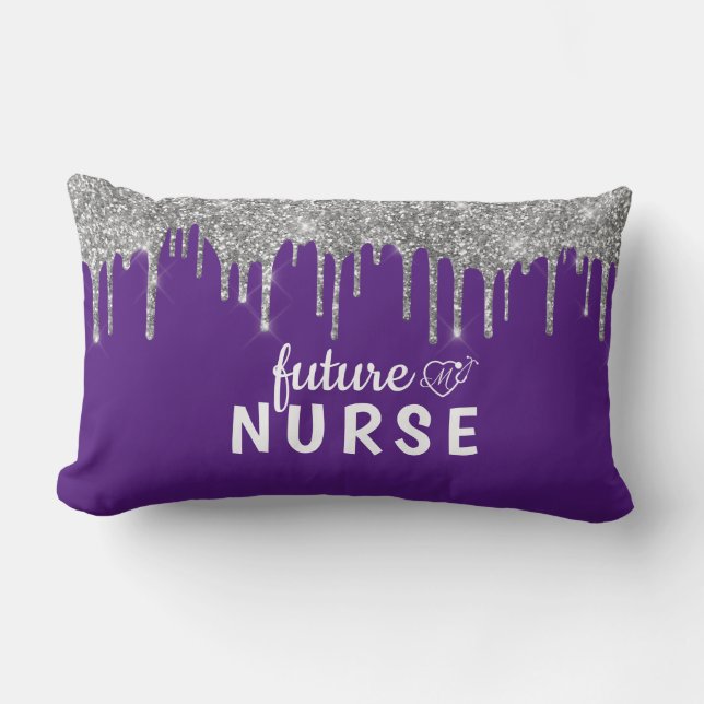 Personalised Glam Nurse Lumbar Pillow (Front)