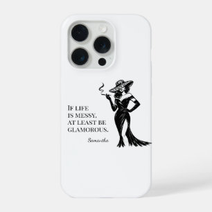 Personalised Glam Style Quote Design iPhone 15 Pro Case