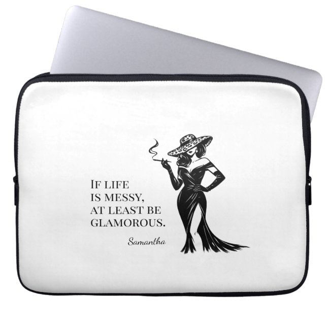 Personalised Glam Style Quote Design  Laptop Sleeve