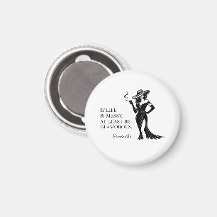 Personalised Glam Style Quote Design Magnet