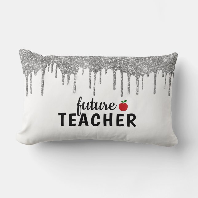 Personalised Glam Teacher Lumbar Cushion (Front)