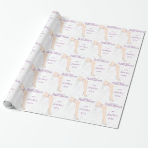 Personalised Glamour Bride Wedding Shower Wrap Wrapping Paper