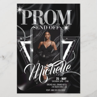 Personalised Glamourous Diamond PROM SEND-OFF Part Flyer