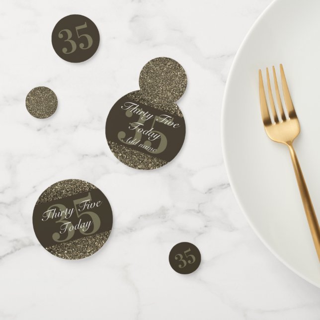 Personalised glamourous table confetti 35th (Group)