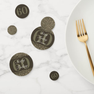 Personalised glamourous table confetti 60th