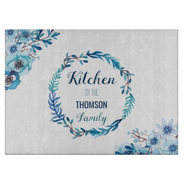 Personalised glass chopping board Add your text (Front)