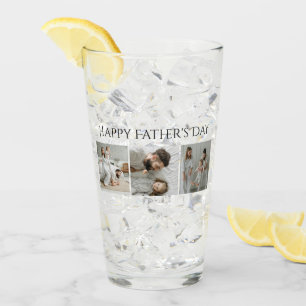 Personalised Glass Cup with 3 Photos & Text
