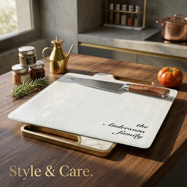 Personalised Glass Cutting Board for Kitchen Use (Personalized Glass Cutting Board for Kitchen Use)