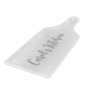 Personalised glass cutting board with handle