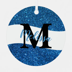 Personalised glitter ceramic ornament