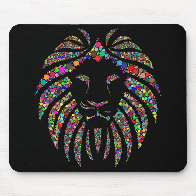 Personalised Glitter Lion Wild Animal Mouse Pad (Front)