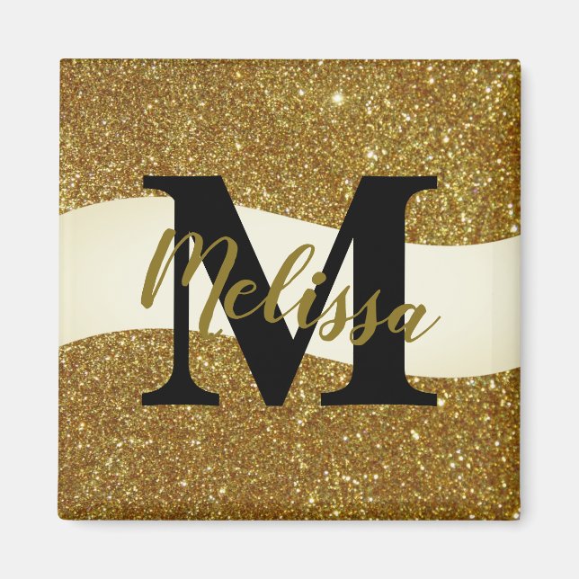 Personalised glitter  magnet (Front)