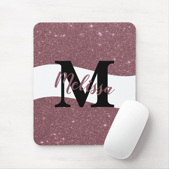 Personalised glitter  mouse pad (With Mouse)