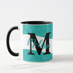 Personalised glitter mug