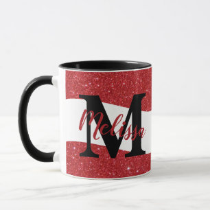 Personalised glitter mug
