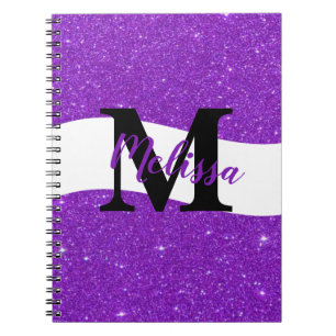 Personalised glitter notebook