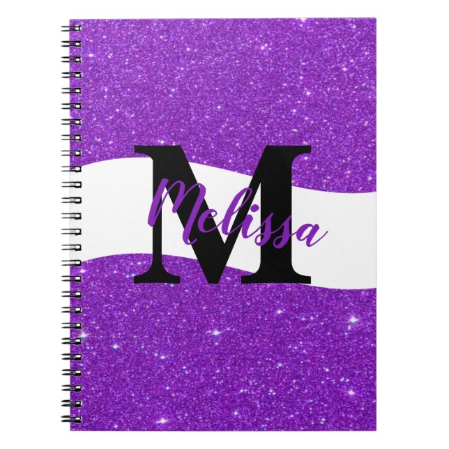Personalised glitter notebook (Front)