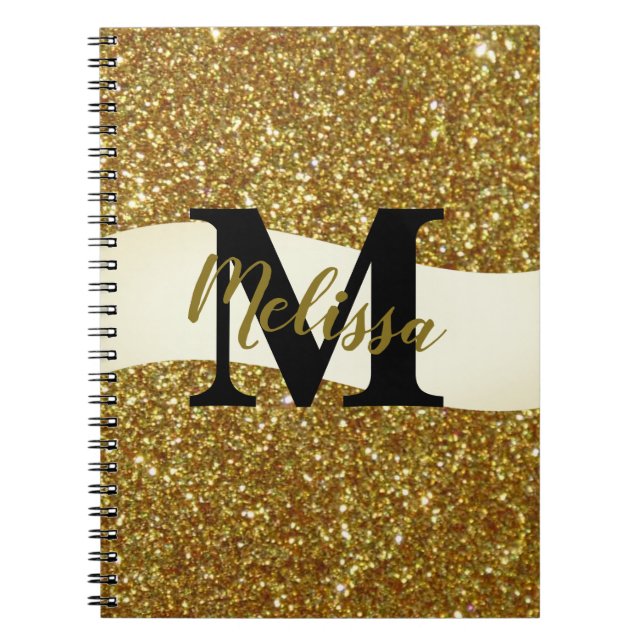 Personalised glitter notebook (Front)