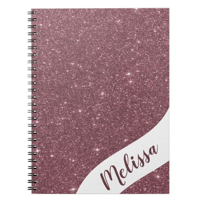 Personalised glitter notebook (Front)