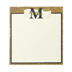 Personalised glitter notepad