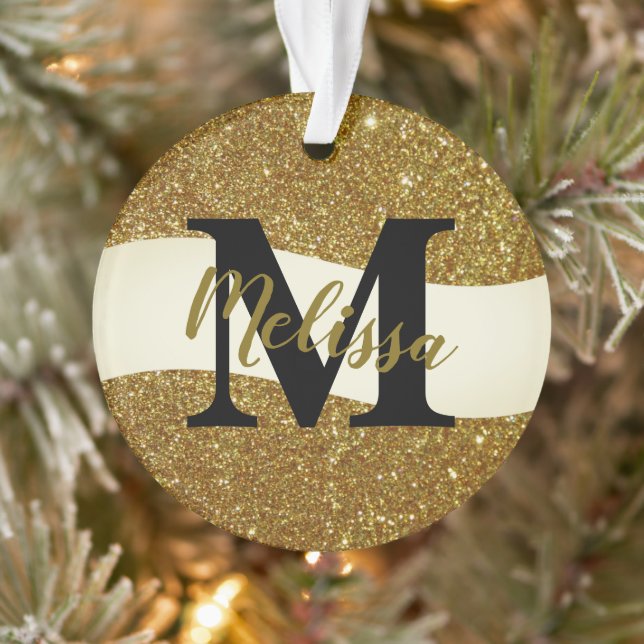 Personalised glitter  ornament (Tree)
