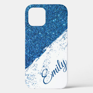Personalised glitter spray iPhone 12 case