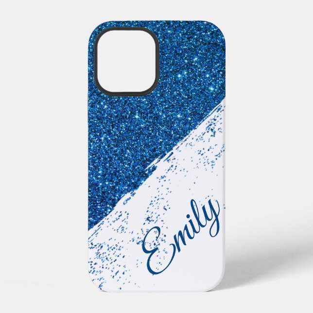 Personalised glitter spray iPhone case (Back)