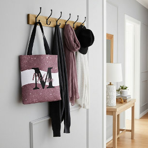 Personalised glitter  tote bag