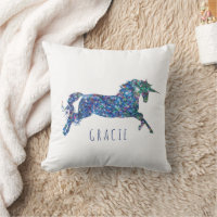 Personalised Glitter Unicorn Girl's