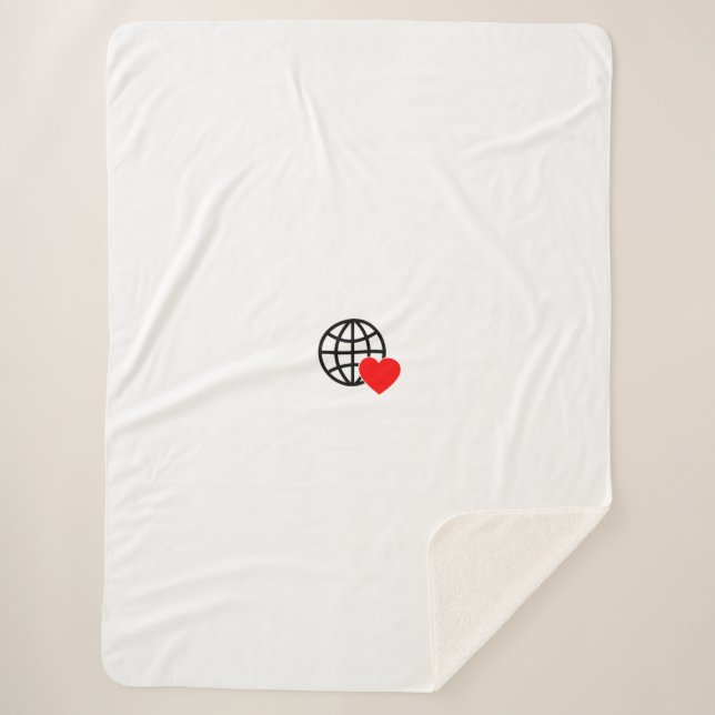 Personalised Global Love Sherpa Blanket (Front)
