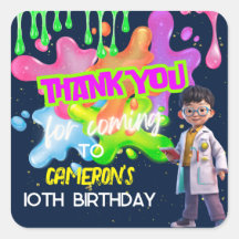Personalised Glow Slime Science Party Favour