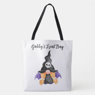 Personalised Gnome Trick or Treat Tote Bag