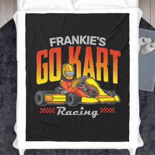 Personalised Go Kart Racing Motorsport Karting  Fleece Blanket