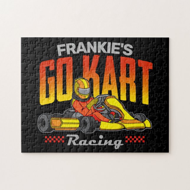 Personalised Go Kart Racing Motorsport Karting Jigsaw Puzzle (Horizontal)