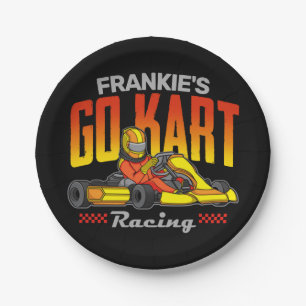 Personalised Go Kart Racing Motorsport Karting Paper Plate