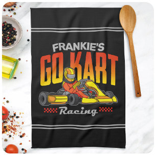 Personalised Go Kart Racing Motorsport Karting  Tea Towel