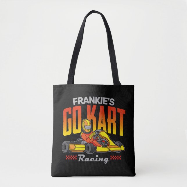 Personalised Go Kart Racing Motorsport Karting  Tote Bag (Front)