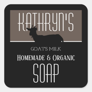 Personalised Goat's Milk Soap Square Sticker