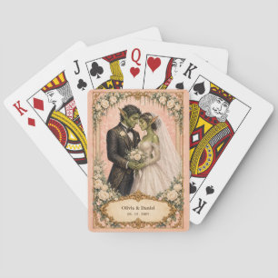 Personalised Goblin Bride and Groom Wedding Favour Playing Cards