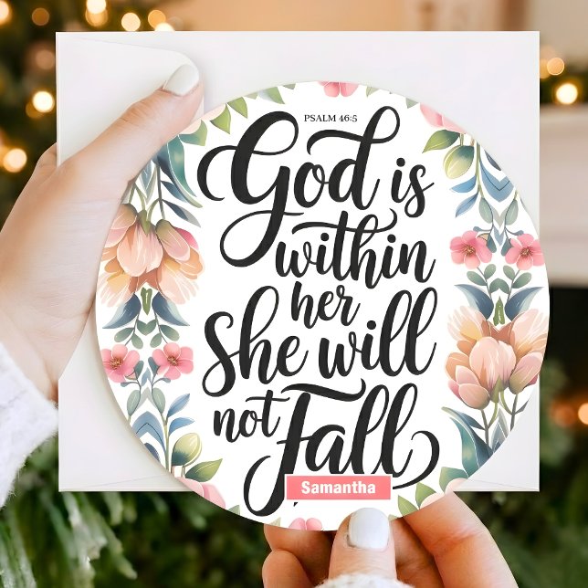 Personalised God is Within Her Christian Card (Creator Uploaded)