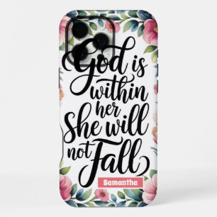 Personalised God is Within Her Christian Women iPhone 16 Pro Max Case