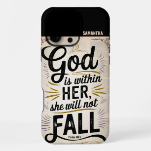 Personalised God is within her Vintage Christian iPhone 16 Pro Max Case