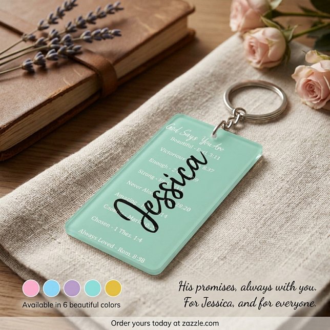 Personalised God says you are, scriptures Key Ring (Creator Uploaded)