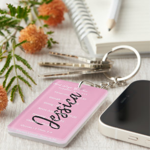 Personalised God says you are, scriptures Key Ring