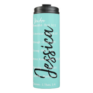 Personalised God says you are, scriptures Thermal Tumbler