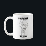 Personalised Godfather Custom Gift from Godson Coffee Mug<br><div class="desc">Personalised Godfather Coffee Mug Gift,  Present for him Tea Cup,  Fist Bump With Godson's Name,  God father from son daughter,  Custom Kids Hands Children Godchild,  New Will you be my,  Baby's First right hand left,  Godchildren's Kid Names Fathers Easter,  Child's Baptism Christening Thank you,  One Child Baby Christmas Birthday</div>