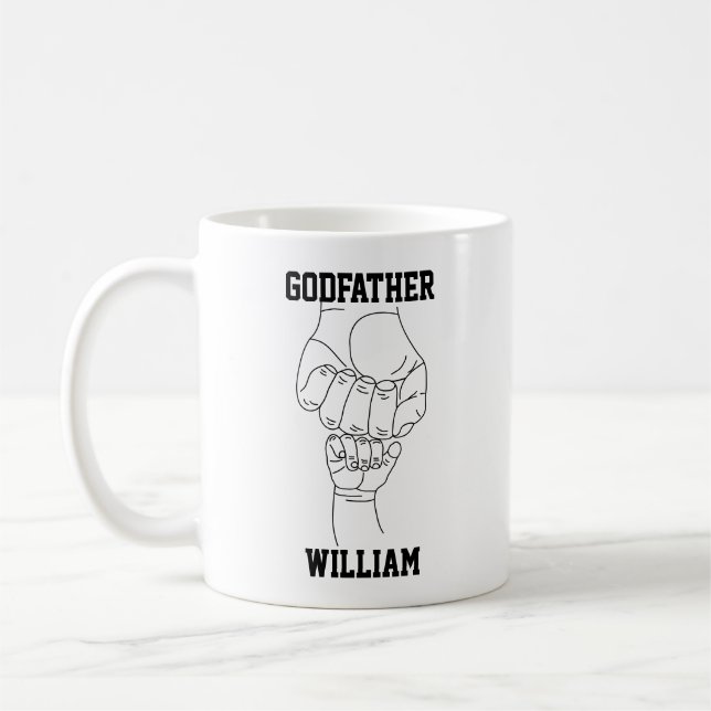 Personalised Godfather Custom Gift from Godson Coffee Mug (Left)